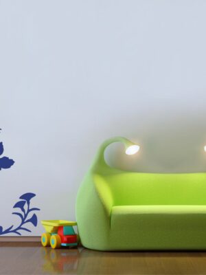 Adesivo da parete “BAMBINO CON FIORI” – Adesivo murale