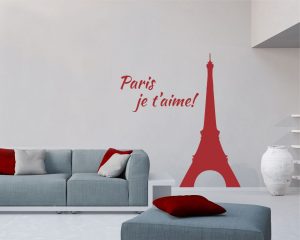 adesivo murale-paris je t'aime