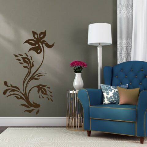 Adesivo da parete decoro "ARMONIOSO MOTIVO FLOREALE"