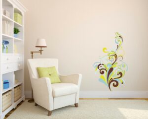 Adesivo da parete decori "FLOREALI SFUMATURE"