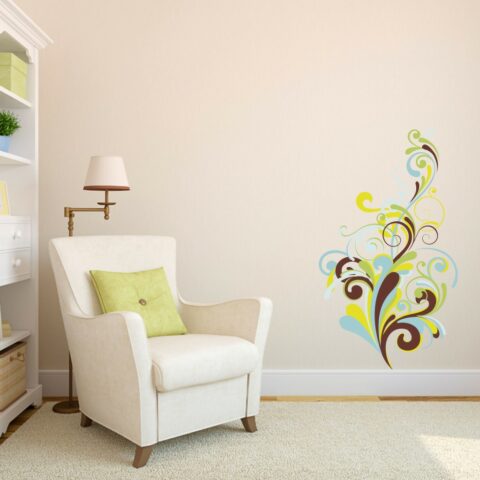 Adesivo da parete decori "FLOREALI SFUMATURE"