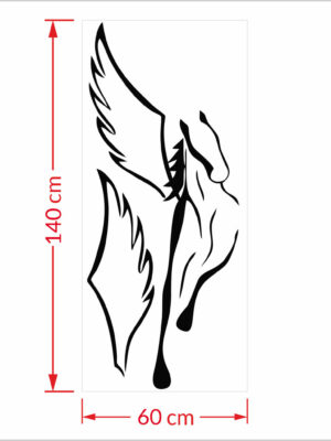 Adesivo da parete cavalli "PEGASO CAVALLO ALATO"