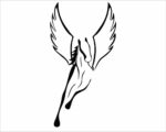 Adesivo da parete cavalli "PEGASO CAVALLO ALATO"