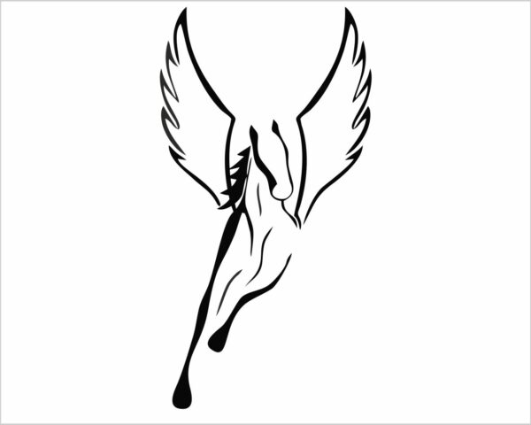 Adesivo da parete cavalli "PEGASO CAVALLO ALATO"