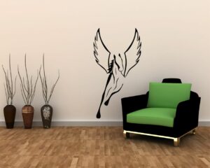 Adesivo da parete cavalli "PEGASO CAVALLO ALATO"