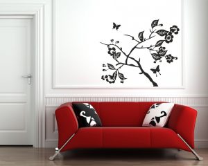 arbusto fiorito-adesivo murale