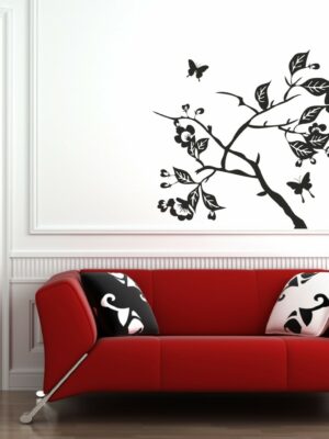 Adesivo da muro albero "ARBUSTO FIORITO"