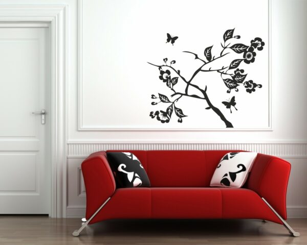 Adesivo da muro albero "ARBUSTO FIORITO"