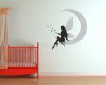 Adesivo da parete bambini "FATA SU LUNA" - Adesivo murale