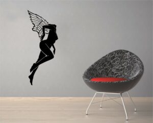 Adesivo da parete angelo "FATA CON ALI" - Adesivo murale