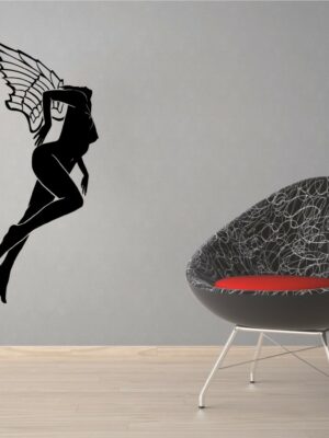 Adesivo da parete angelo "FATA CON ALI" - Adesivo murale