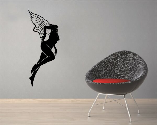 Adesivo da parete angelo "FATA CON ALI" - Adesivo murale