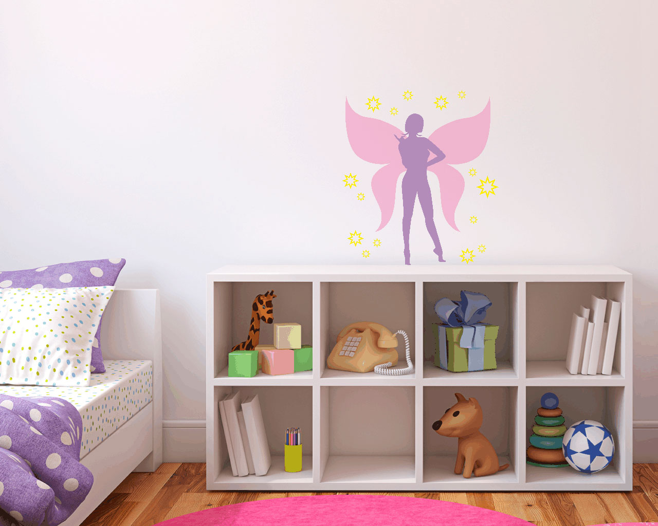 Quadro sticker personalizzati bambina, idea unica per arredare QS086