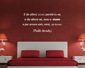 Adesivo da parete frase Pablo Neruda "FORSE NON ESSERE È ESSERE"