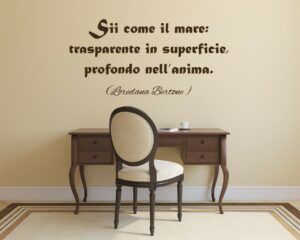 Adesivo da parete frase "SII COME IL MARE..."