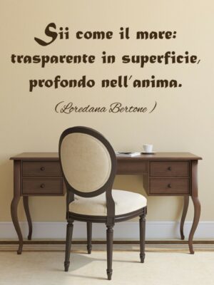 Adesivo da parete frase "SII COME IL MARE..."