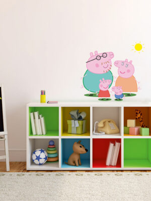 Adesivo da parete bambini "PEPPA PIG FAMILY" - Adesivo murale