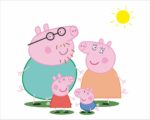 Adesivo da parete bambini "PEPPA PIG FAMILY" - Adesivo murale