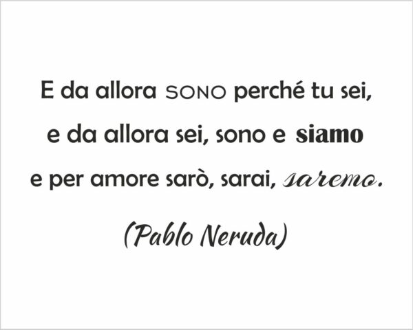 Adesivo da parete frase Pablo Neruda "FORSE NON ESSERE È ESSERE"