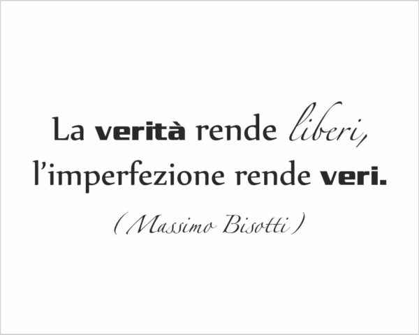 Adesivo da parete frase Massimo Bisotti "LA VERITÀ RENDE LIBERI"