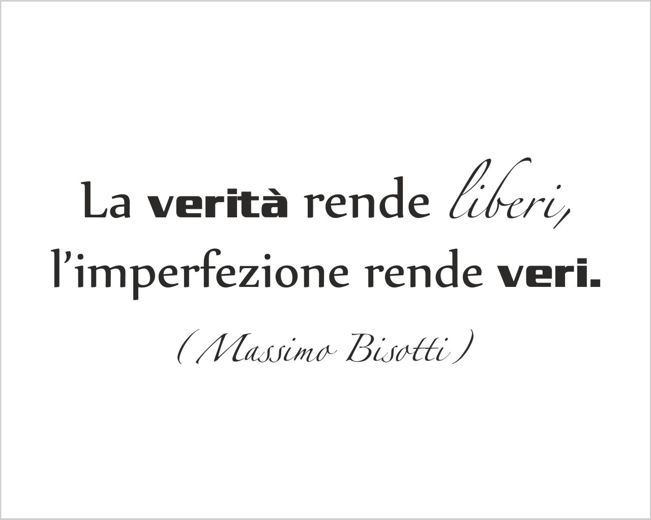 Adesivo da parete frase Massimo Bisotti "LA VERITÀ RENDE LIBERI"