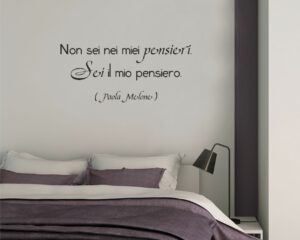 Adesivo da parete frase amore "SEI IL MIO PENSIERO"