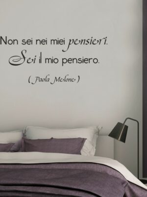 Adesivo da parete frase amore "SEI IL MIO PENSIERO"