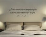 Frase adesiva A. Dumas "IL VERO AMORE RENDE SEMPRE MIGLIORI"