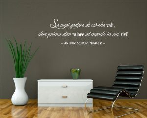 Adesivo murale-A. Schopenhauer-se vuoi...