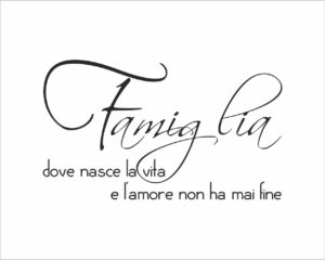 La famiglia-adesivo murale