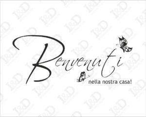 Adesivo da parete-Benvenuti nella nostra casa