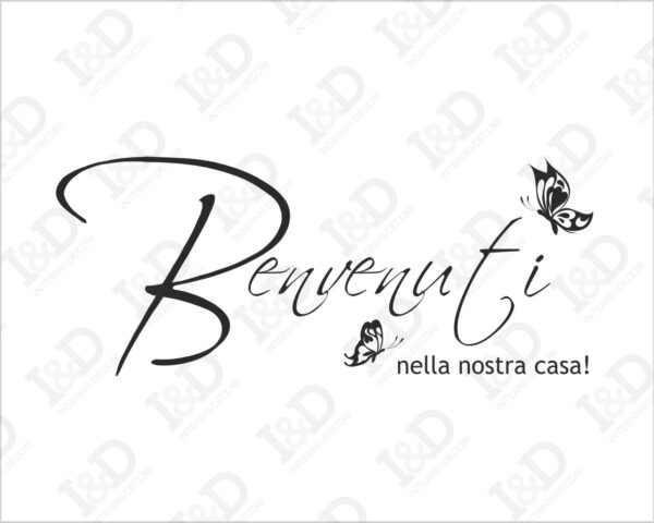Adesivo da parete "BENVENUTI NELLA NOSTRA CASA"