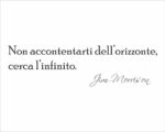 Adesivo da parete frase Jim Morrison "NON ACCONTENTARTI DELL'ORIZZONTE..."