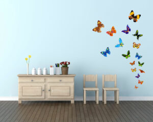 Adesivo da parete "FARFALLE VARIOPINTE"