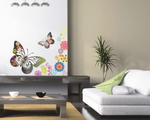adesivo murale-fantasie con farfalle
