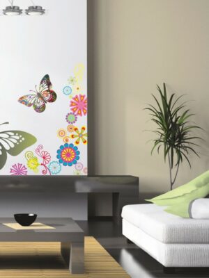 Adesivo da parete "FANTASIE CON FARFALLE"