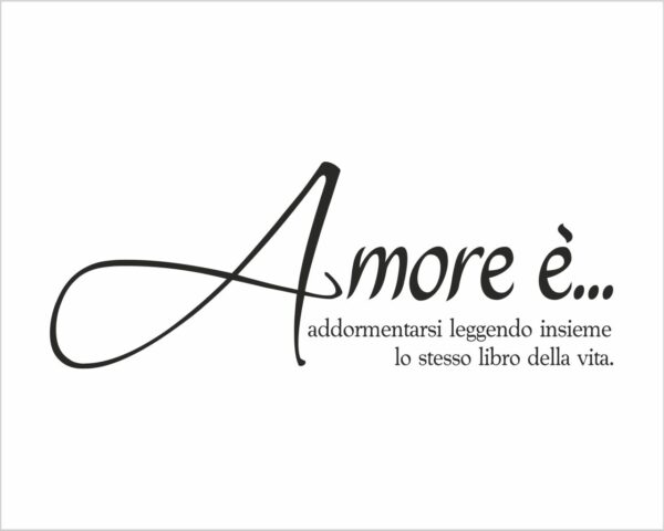 Frase adesiva da parete "AMORE È ADDORMENTARSI"