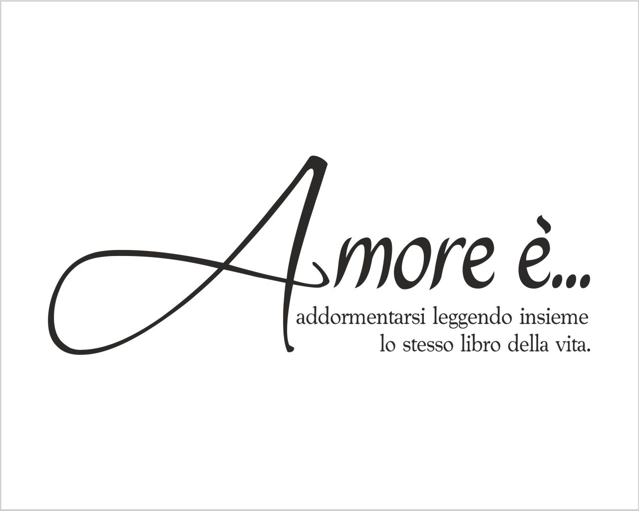 Frase adesiva da parete “AMORE È ADDORMENTARSI” - Interni & Decori