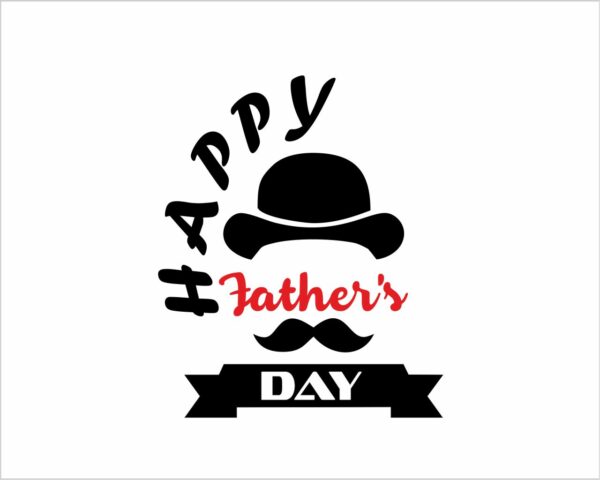 Adesivo per vetrine papà "HAPPY FATHER'S DAY" - Vetrofania