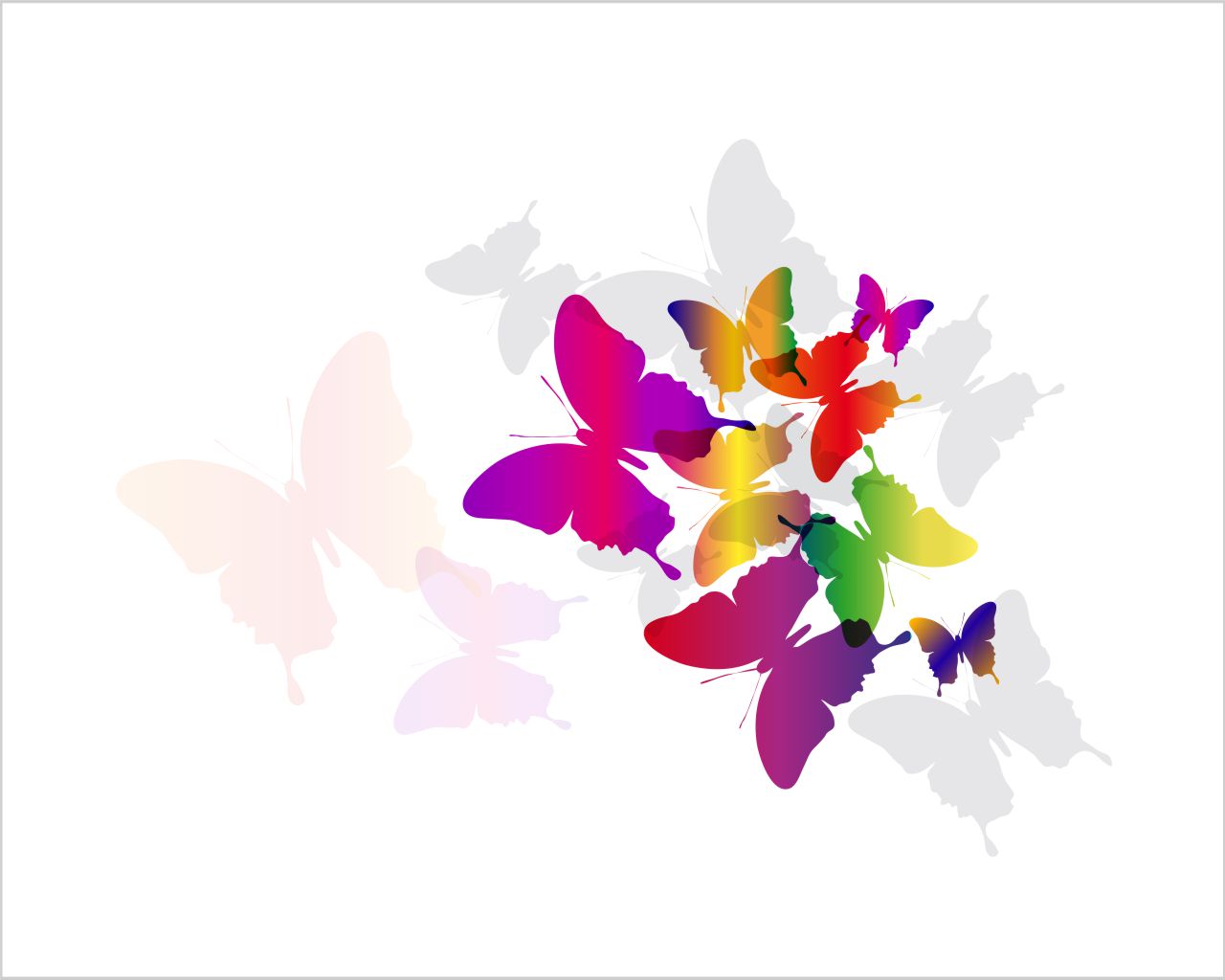 Adesivo da parete "ARCOBALENO DI FARFALLE"