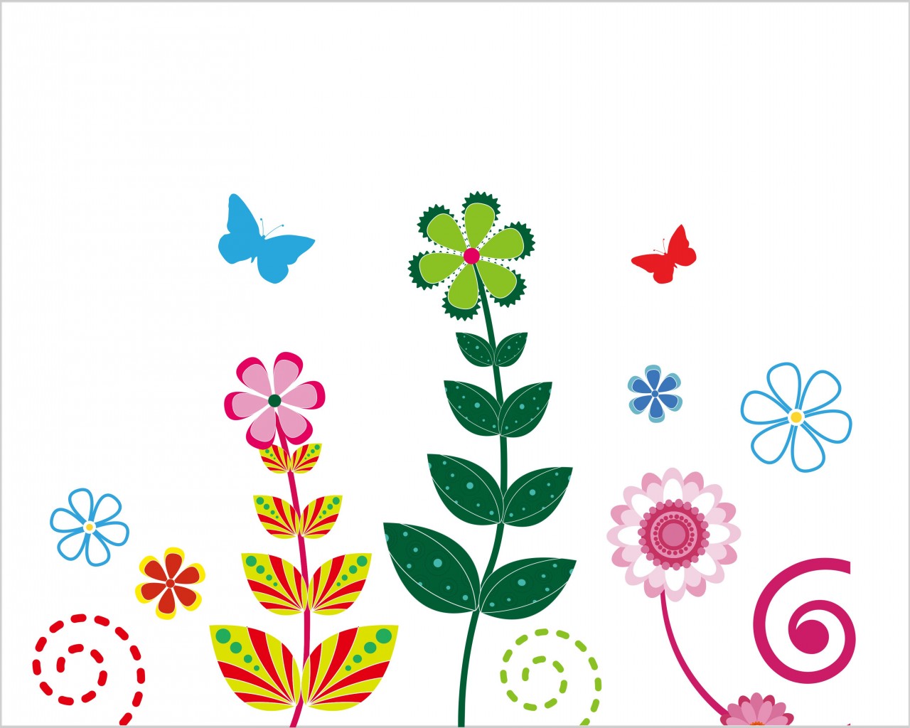 Adesivo da parete primavera "FIORI VARIOPINTI"