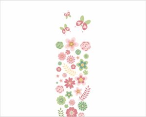 decoro fiori e farfalle