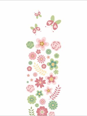 decoro fiori e farfalle