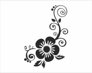 decoro con fiore grande