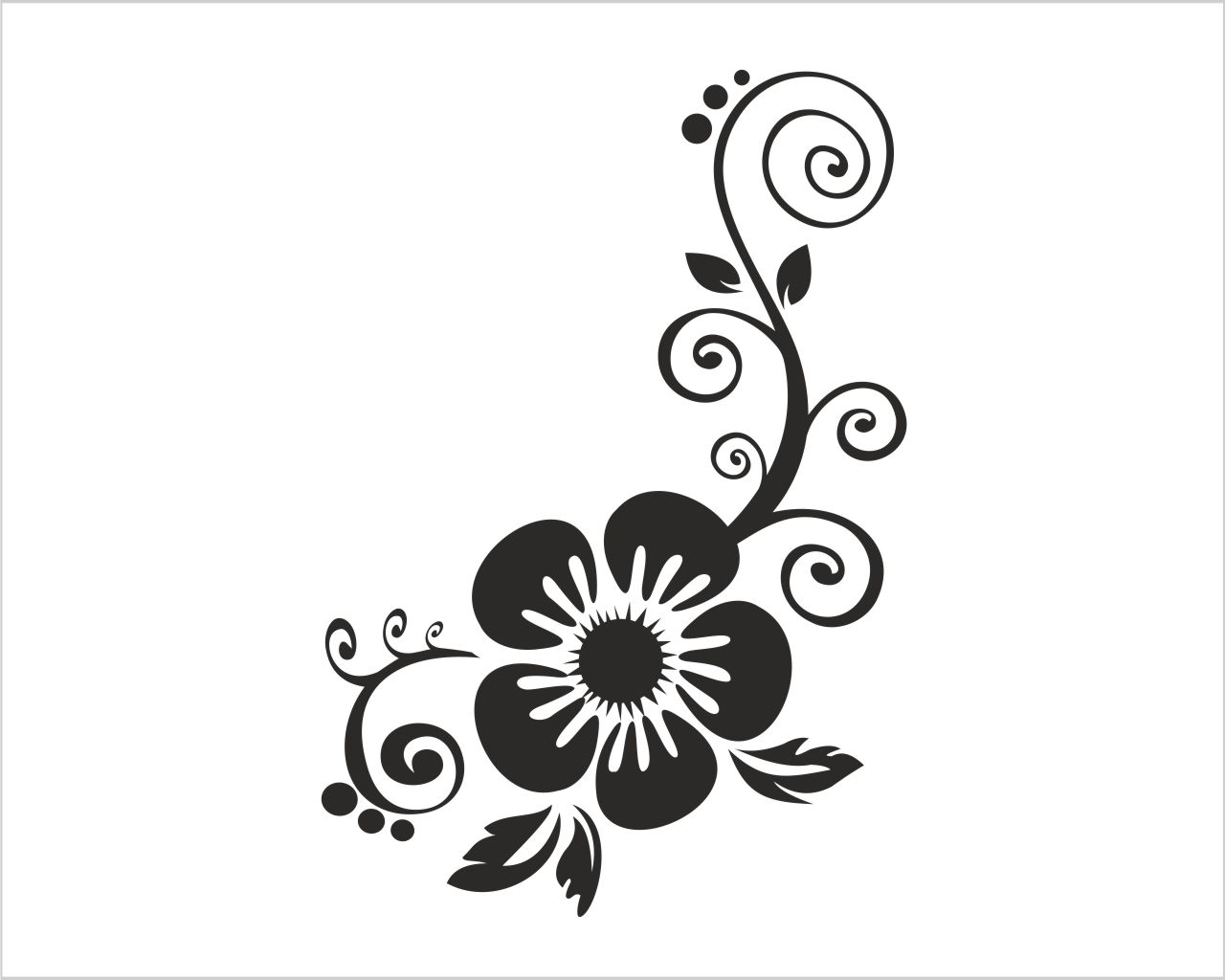 Adesivo da parete fiori "DECORO FLOREALE"