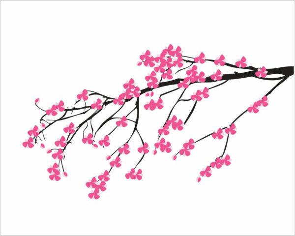 Adesivo da parete natura "RAMI FIORITI"