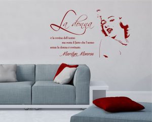 Adesivo murale-Marilyn Monroe-la donna è la rovina
