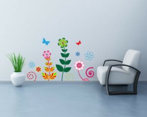 Adesivo da parete primavera "FIORI VARIOPINTI"