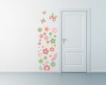 Adesivo da parete fiori "DECORI E FARFALLE"
