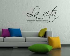 Adesivo murale-Mahatma Gandhi-la vita non è aspettare..
